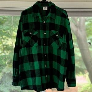 Rothco Extra Heavyweight Buffalo Plaid Flannel Shirt, Green Plaid, XXL